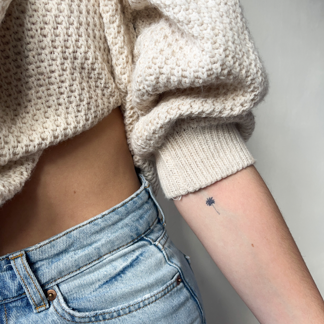 Temporäres Tattoo Palmenbaum