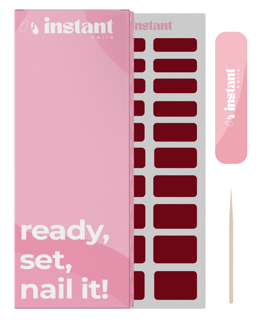 Nagelfolien dunkle Kirsche