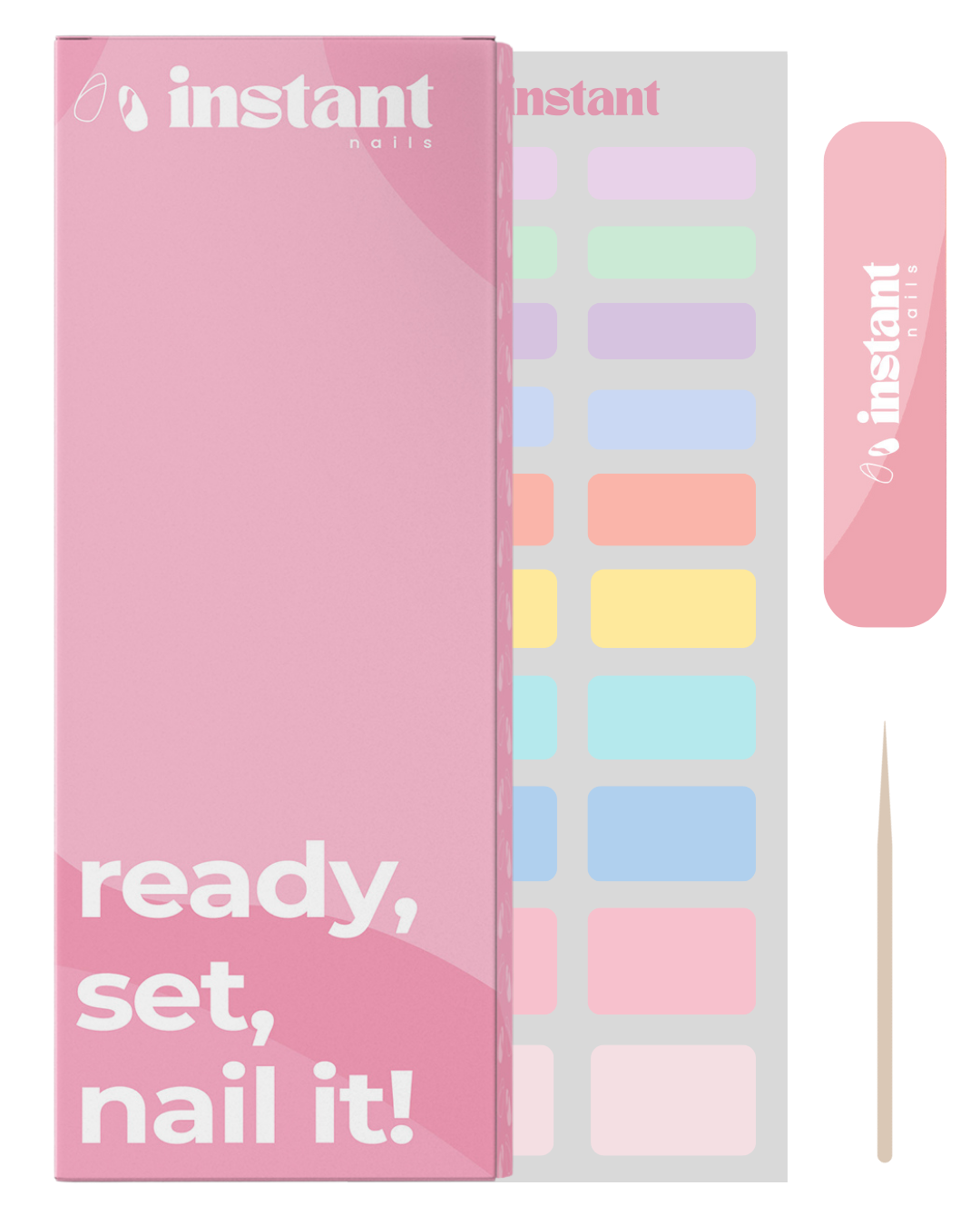 Nagelfolien Pastell Regenbogen