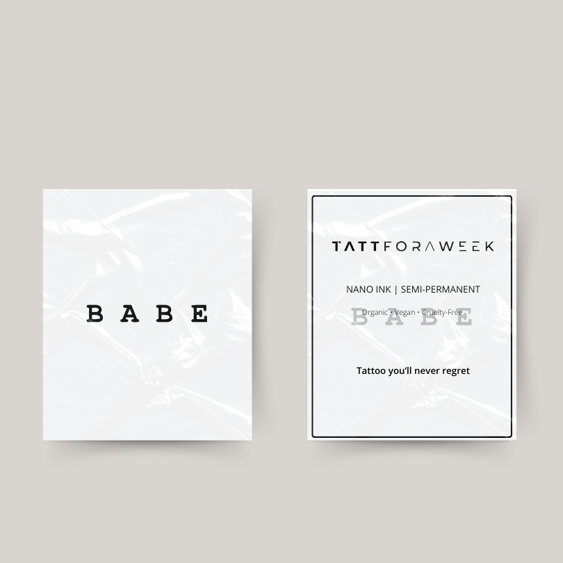 Temporäres Tattoo Babe