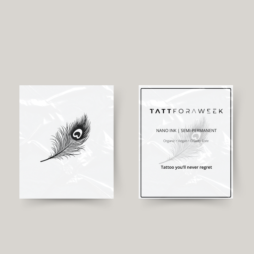 Temporäres Tattoo Pfauenfeder