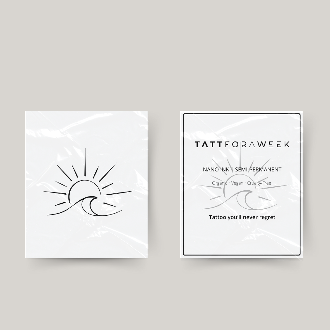 Temporäres Tattoo am Strand