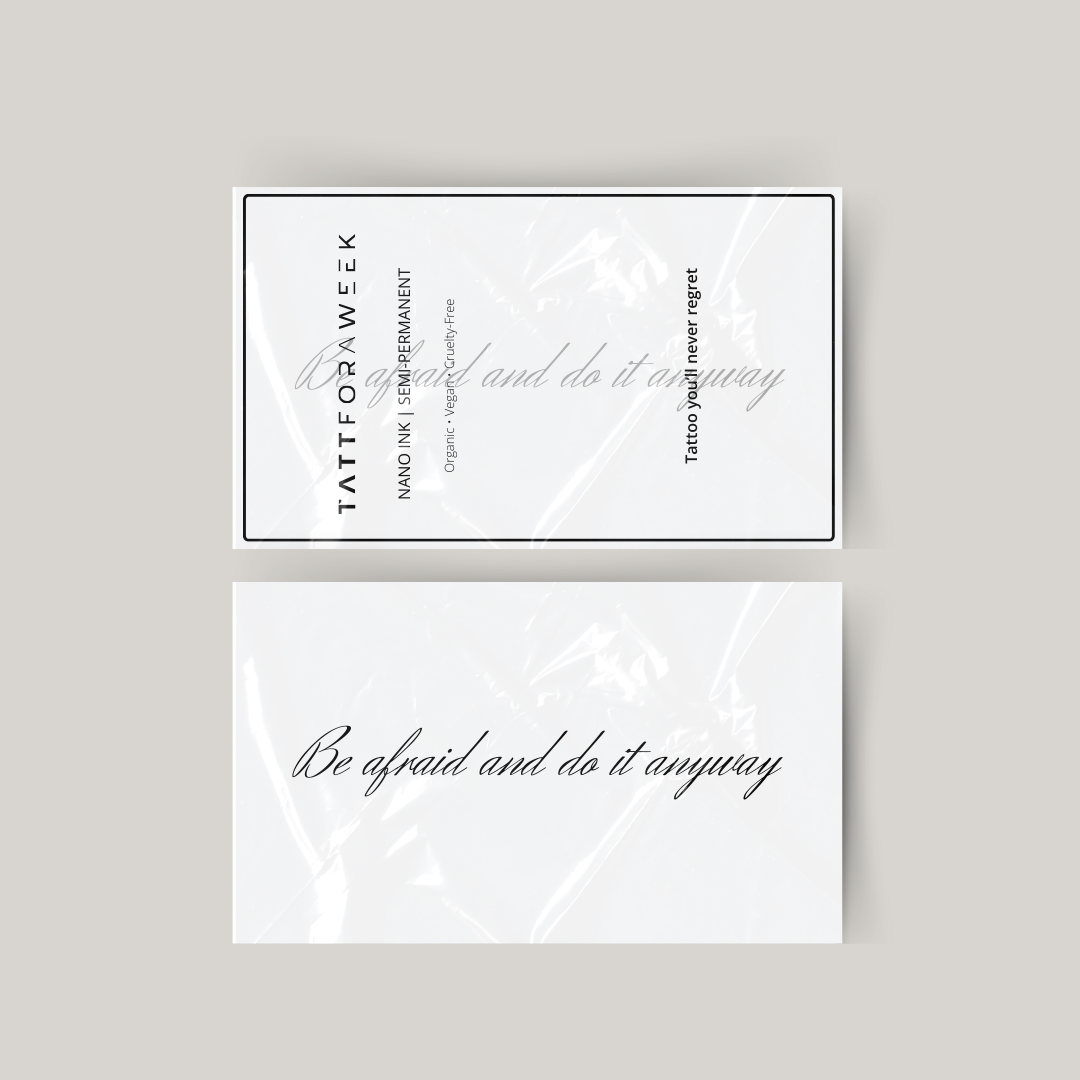 Temporäres Tattoo be afraid and do it anyway