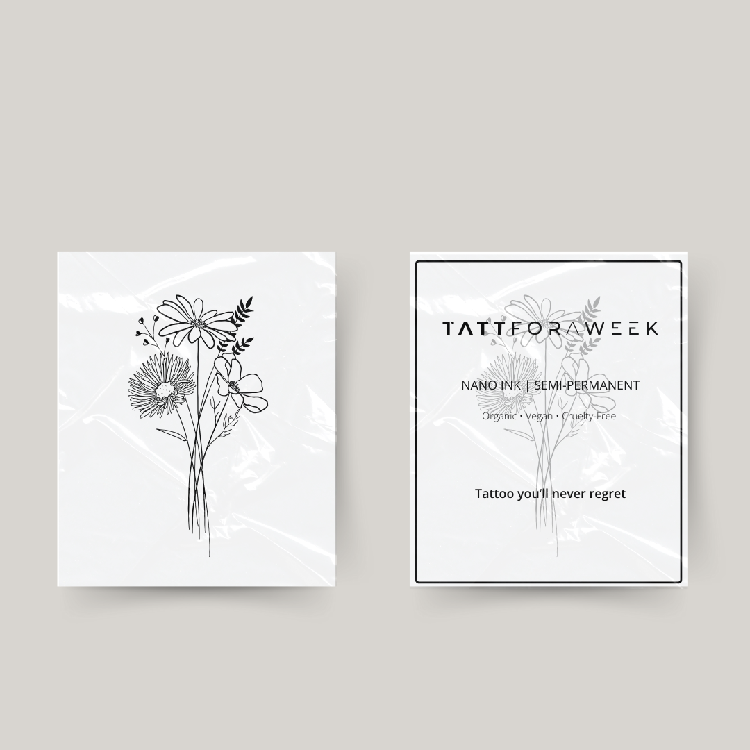 Temporäres Tattoo Wildblumen