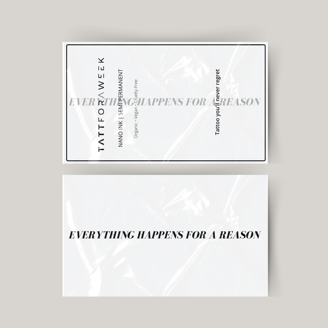 Temporäres Tattoo everything happens for a reason