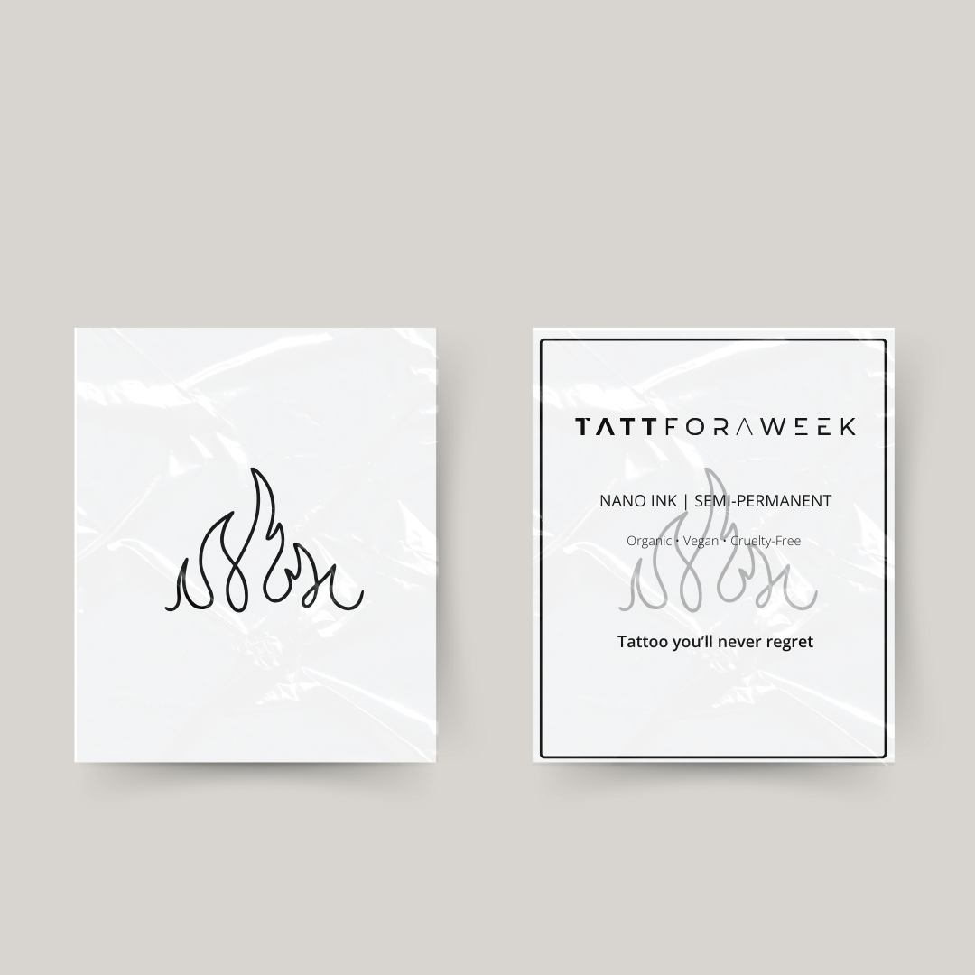 Temporäres Tattoo Feuer