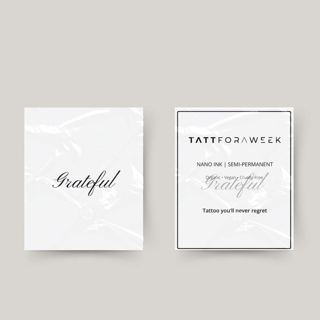 Temporäres Tattoo grateful