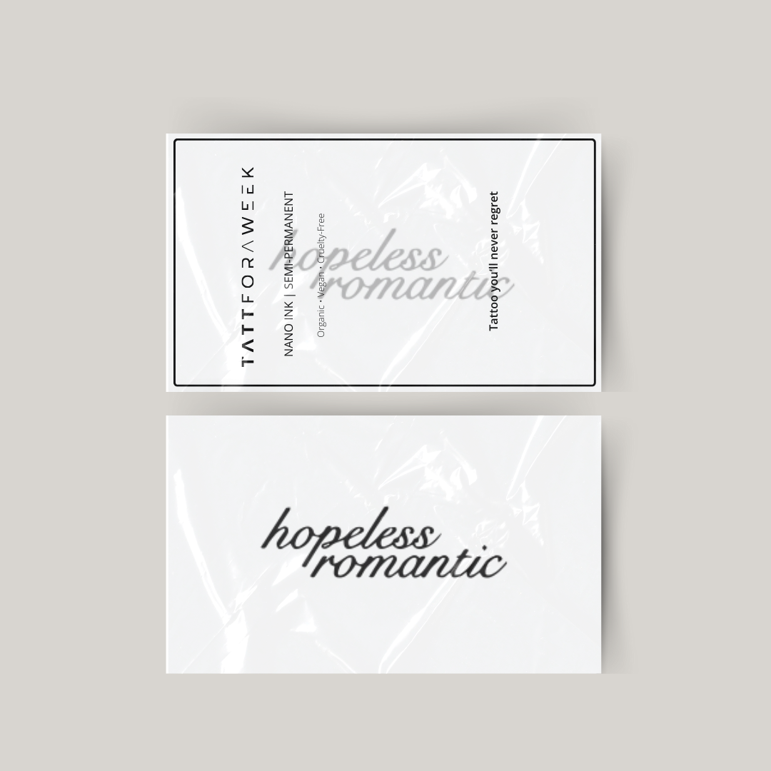 Temporäres Tattoo hopeless romantic