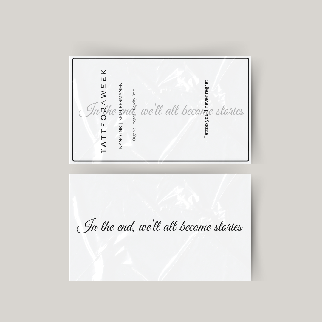 Temporäres Tattoo in the end we'll all become stories