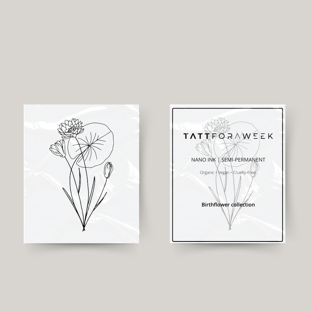 Temporäres Tattoo Geburtsblume Juli