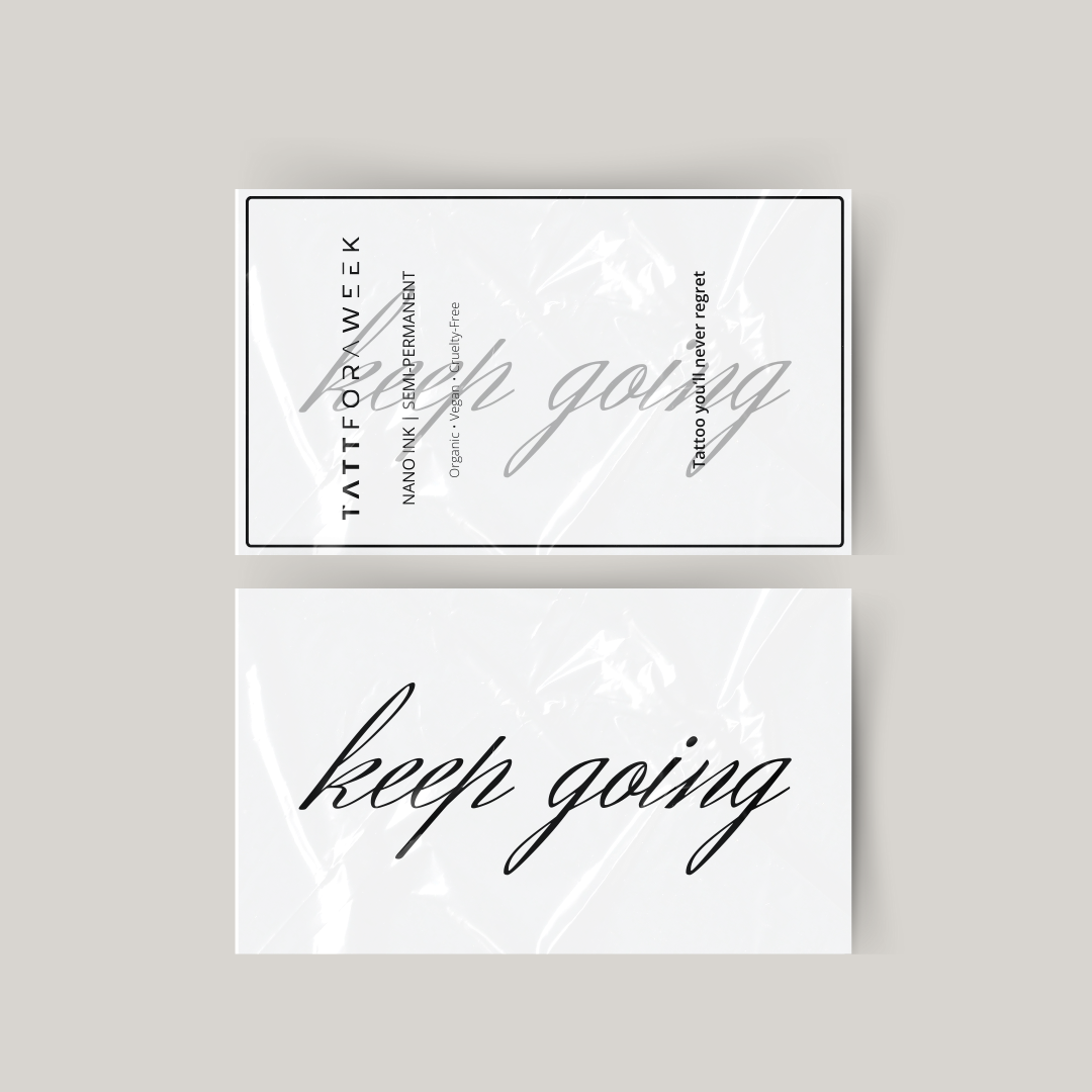 Temporäres Tattoo keep going