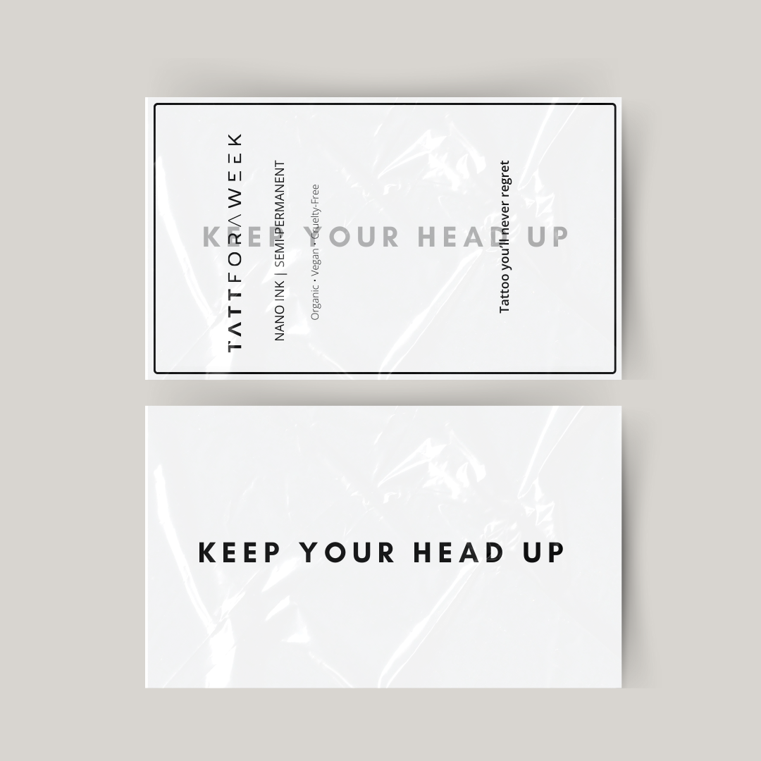 Temporäres Tattoo keep your head up