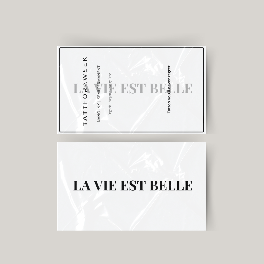 Temporäres Tattoo la vie est belle