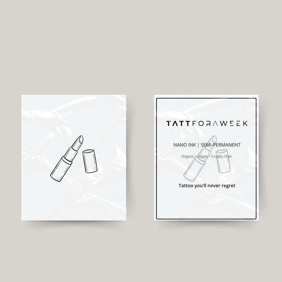 Temporäres Tattoo Lippenstift