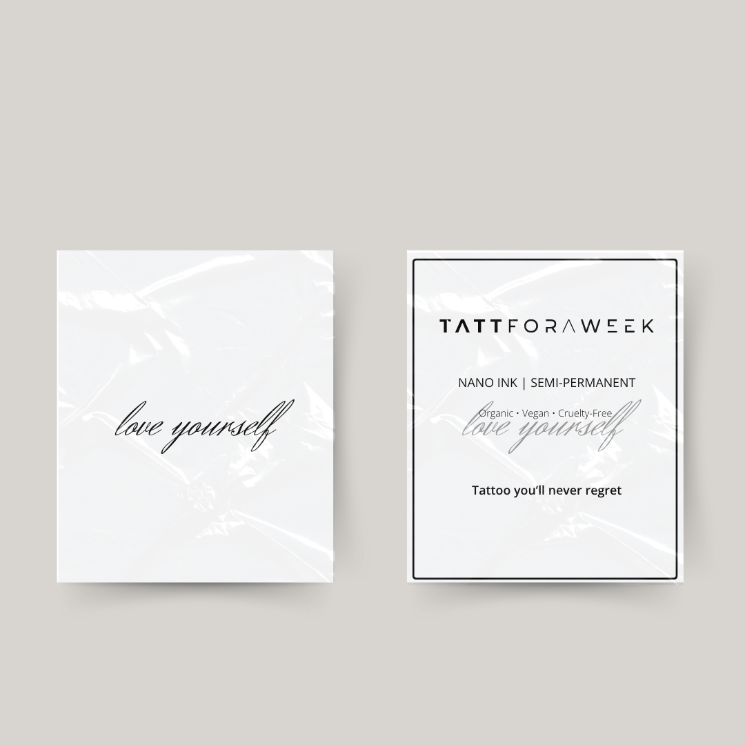 Temporäres Tattoo love yourself