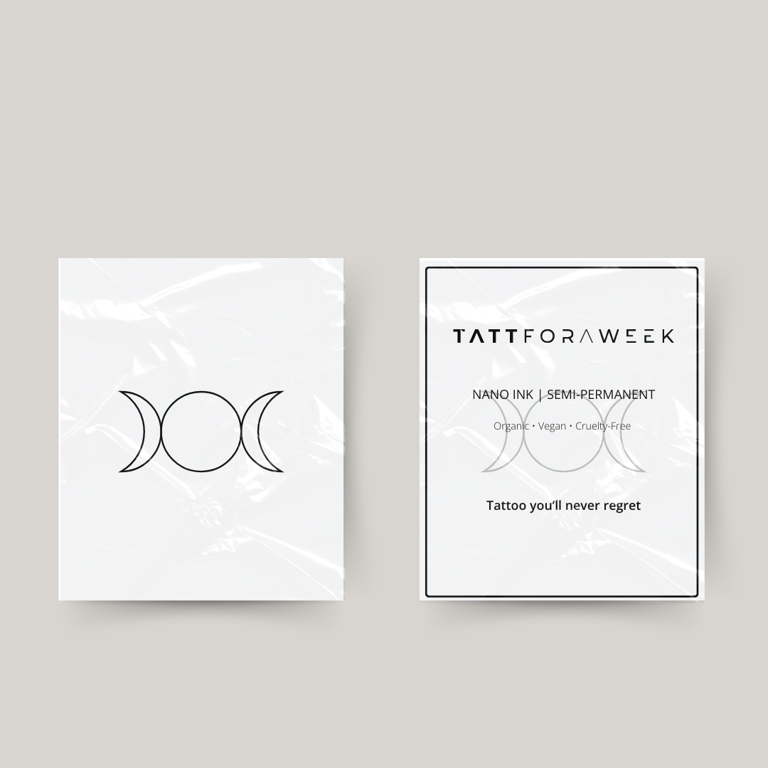 Temporäres Tattoo Mondphasen