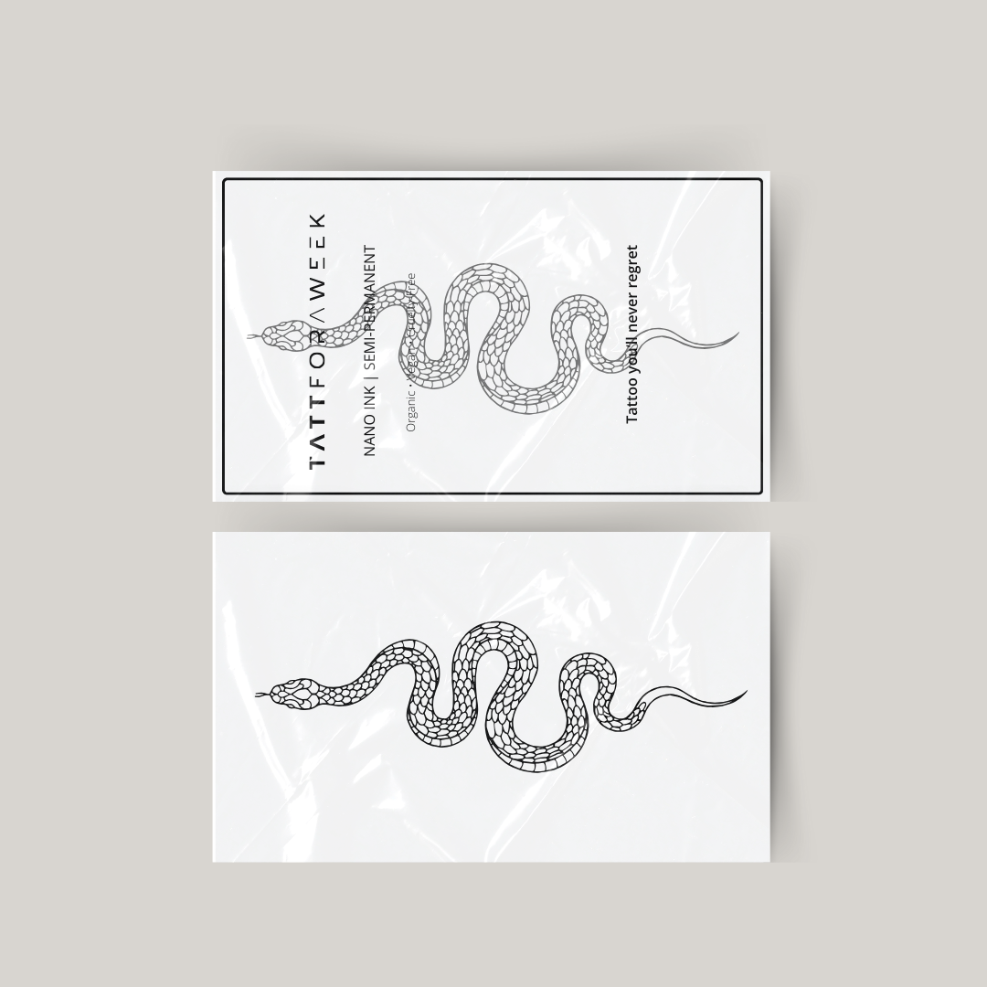 Temporäres Tattoo große Schlange