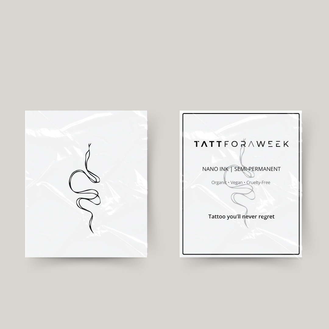 Temporäres Tattoo Schlange Fineline
