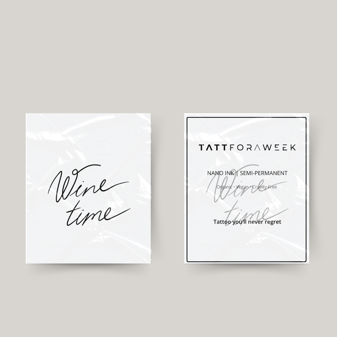 Temporäres Tattoo Wine Time