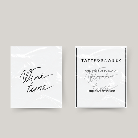 Temporäres Tattoo Wine Time