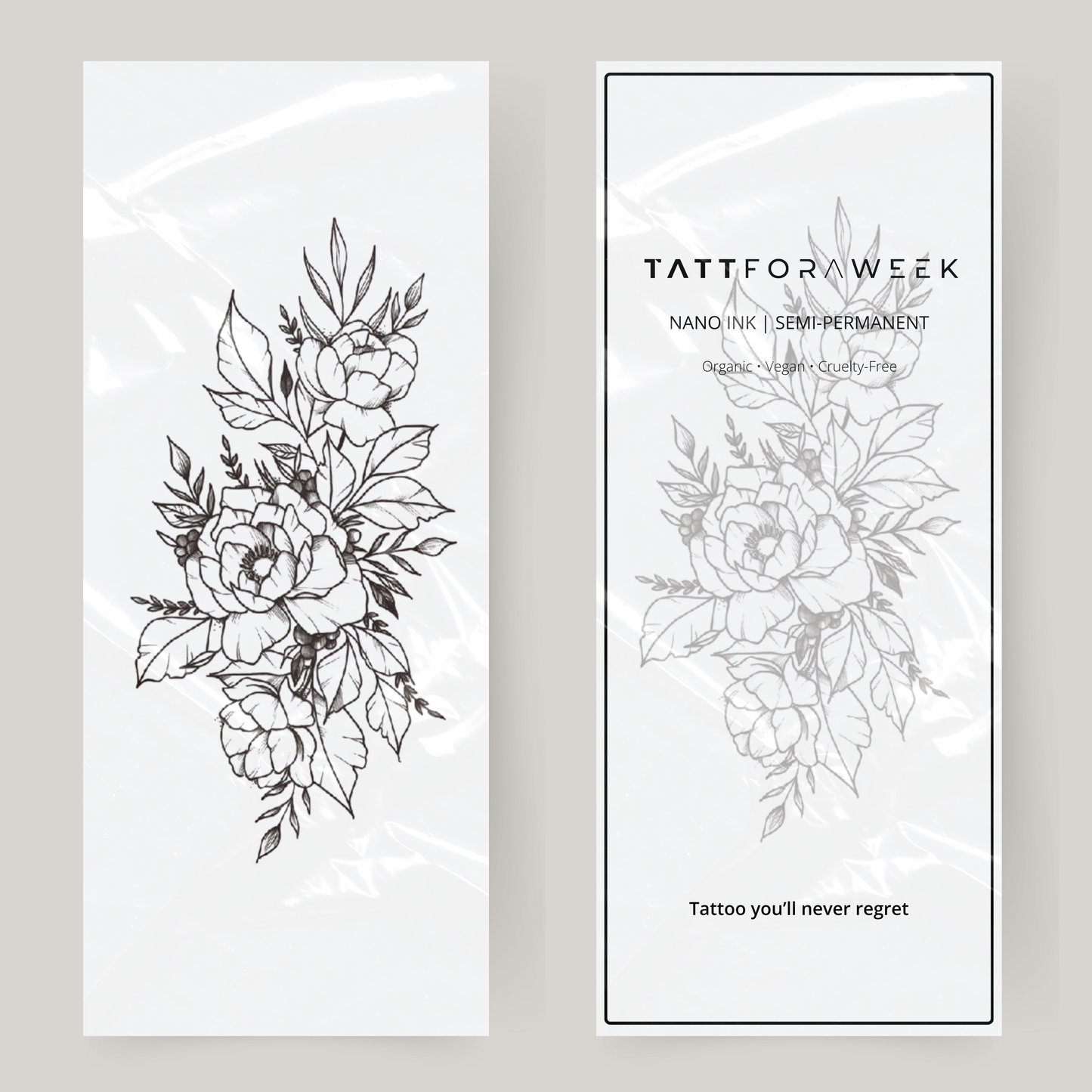 Großes Fake Tattoo Rosenstrauch