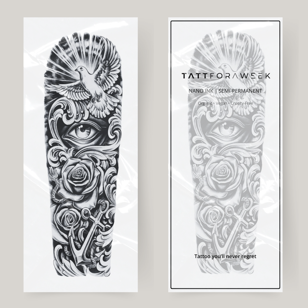 Klebetattoo sleeve freiheit