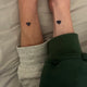 Temporäres Tattoo schwarzes Herzchen