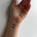 Temporäres Tattoo xo xo