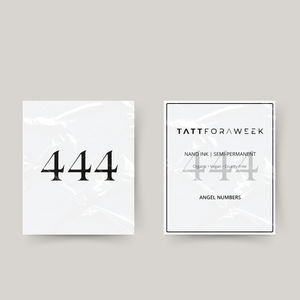 Temporäre Tattoo Engel Zahlen 444