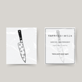 Temporäre Tattoo Herzchen Messer