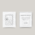 Temporäres Tattoo Briefmarke tropische Insel