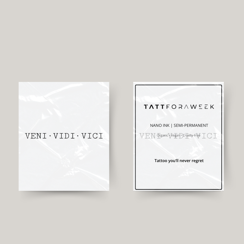 Temporäres Tattoo veni vidi vici