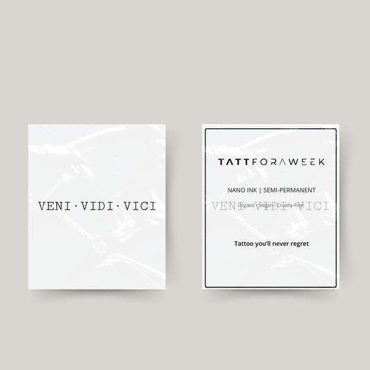Temporäres Tattoo veni vidi vici