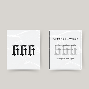 Temporäres Tattoo 666