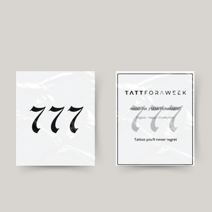 Temporäres Tattoo 777