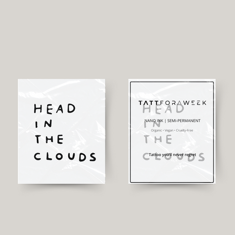 Temporäres Tattoo Kopf in den Wolken