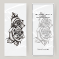 Große gefälschte Tattoo-Rosen